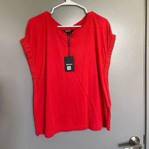 Brand New DKNY Women’s Bright Red Top size Medium